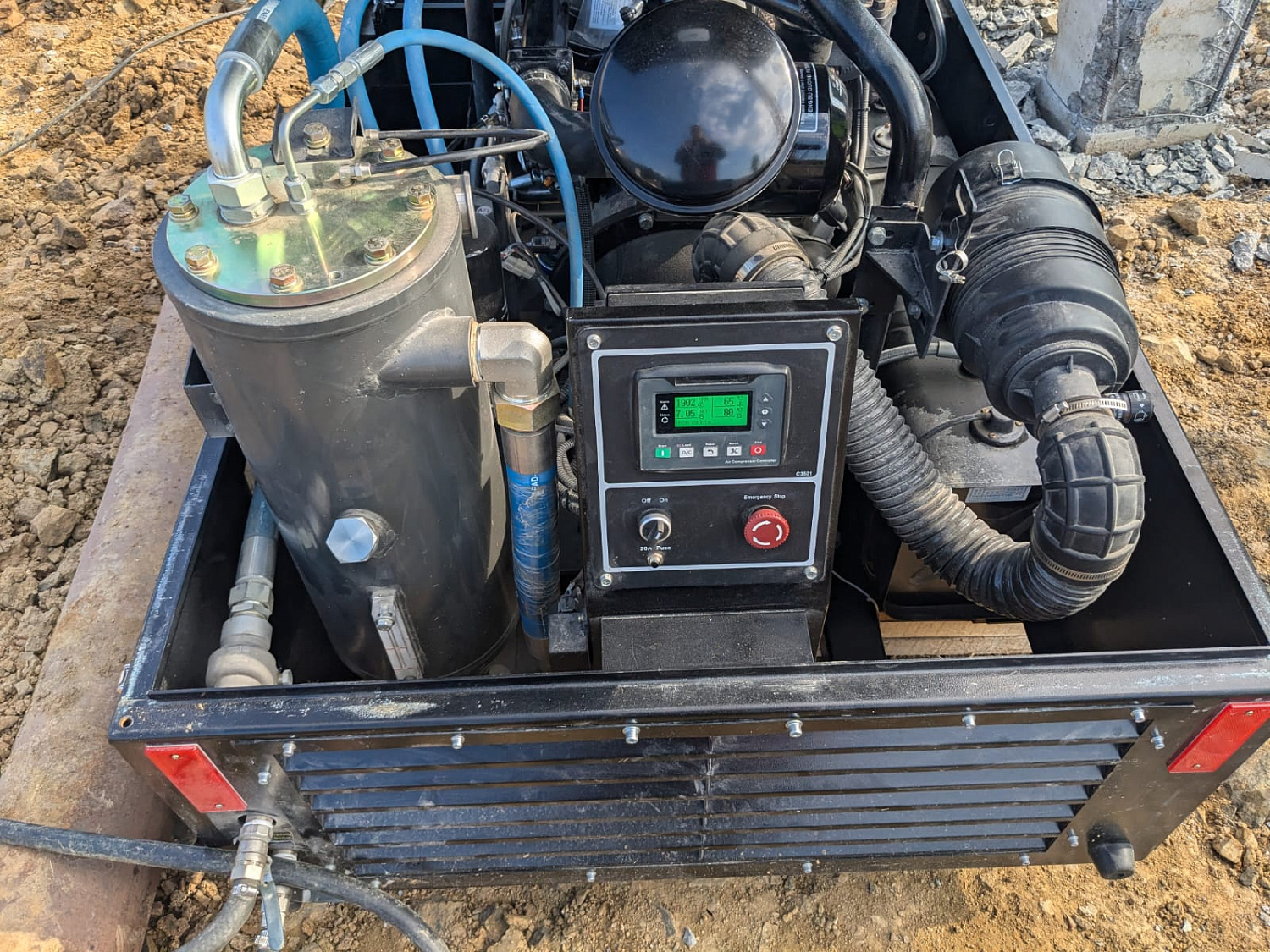 Дизельный стационарный компрессор Cross Air Borey 41-7B для ООО "Неострой"